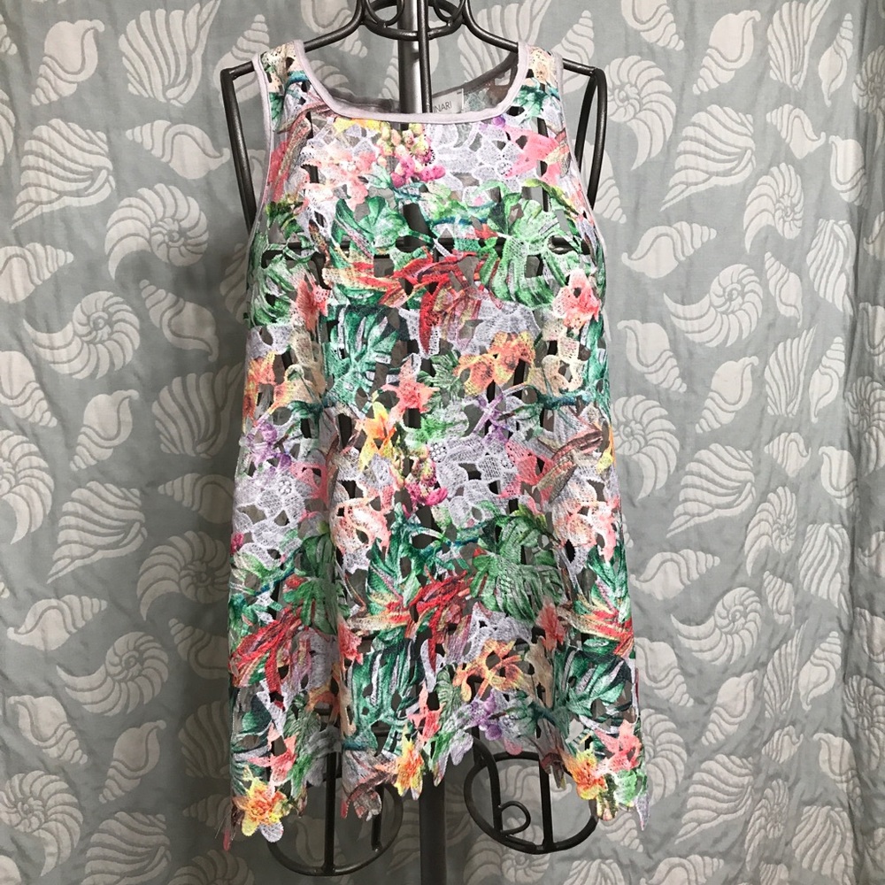 Anthropologie | Inari Floral Cut-Out Tank